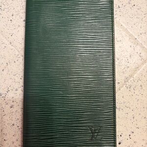 Louis Vuitton Green Epi Long Wallet or Checkbook Holder